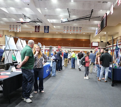 College of the Ozarks hosts over 120 organizations during the spring Career Expo on April 1, 2026, in The Howell W. Keeter Athletic Complex.